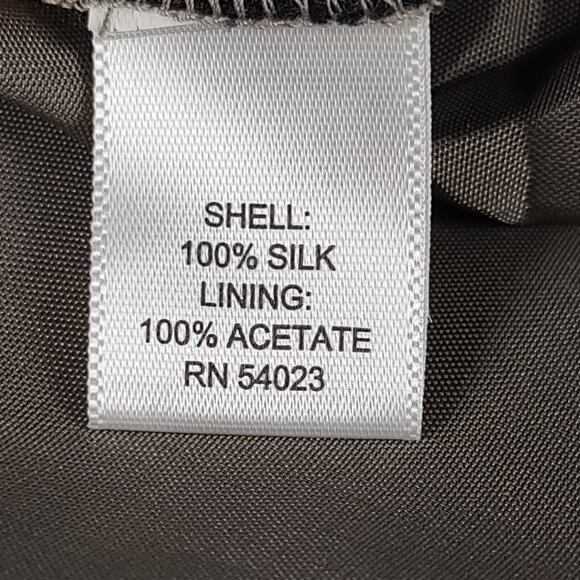 Banana Republic 100% Silk Striped Sheath Knee Length Dress Petite 4P - Picture 11 of 11